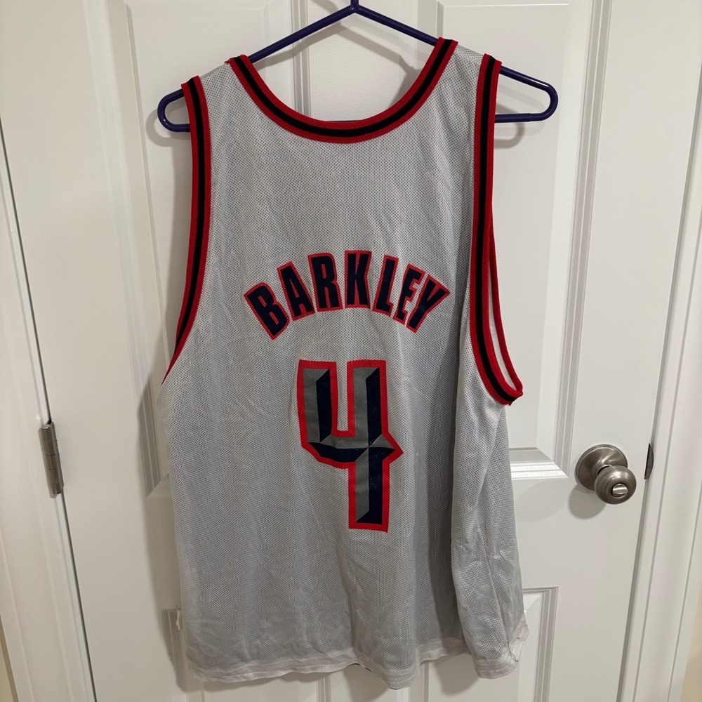 Vintage Champion Houston Rockets Charles Barkley #4 Reversible Basketball Jersey - Picture 8 of 8